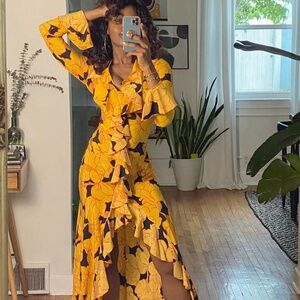 De La Vali Tangerine Dress